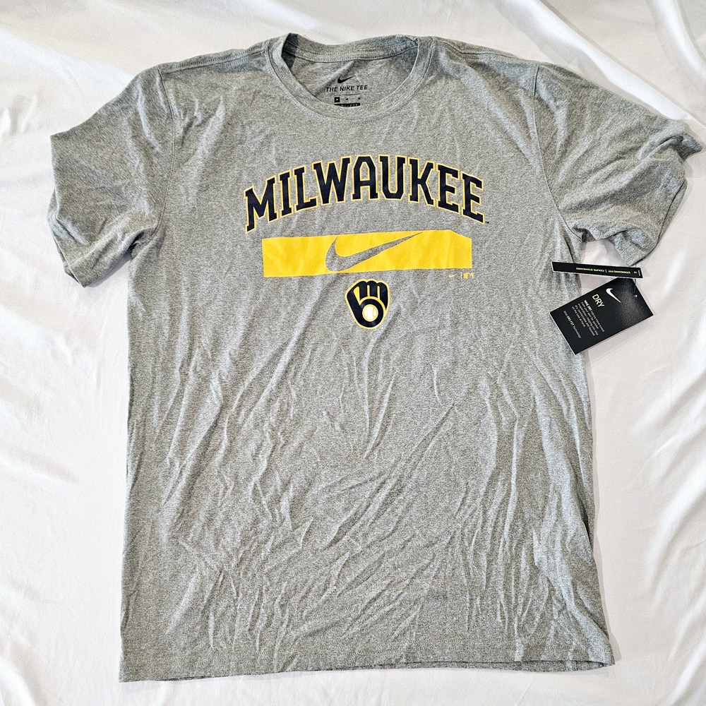 Nike Gray Milwaukee Men's Dri-Fit Shirt
